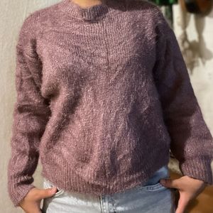Shimmery Cropped Sweatshirt