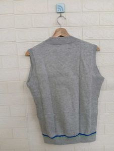 Zara Knit Vest - Gray w/ Stripes