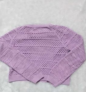 Lavender woollen sweater for women