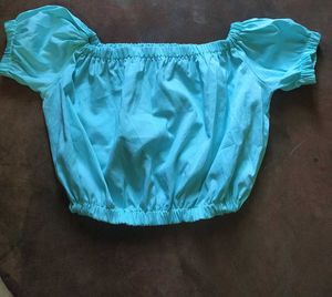 Cute Blue Crop Top