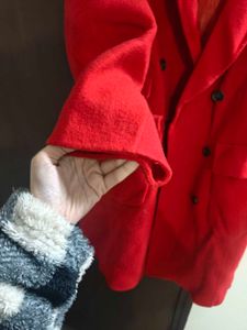 Stylish Red Overcoat