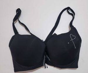 Black Pushup Bra with Embellishments