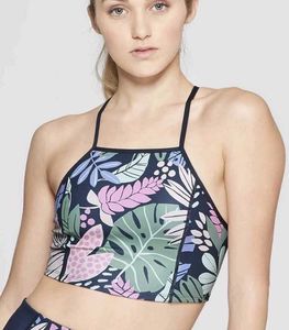 JoyLab Blue Floral Sports Bra