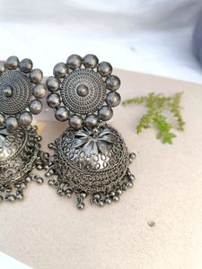 Boho Oxidised Jhumkas🖤