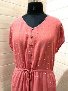 Pintresty🌸 Coral Polka Dot Dress