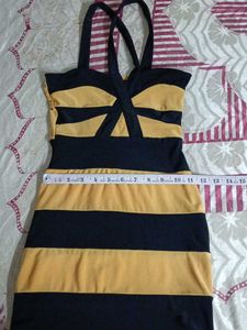 Striped Bodycon Dress Both Are Combo