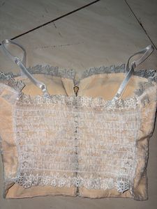 Lace Trim Corset Top (xs-s)