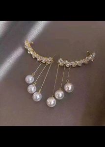 Korean Gold-Plated Zircon Studded Ear Cuffs