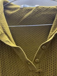 Vintage Olive Knit Polo Top