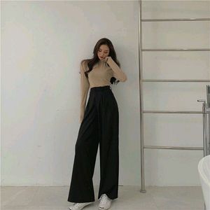 Zara Satin Flared Trouser Black