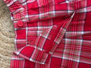 Red Plaid Skirt