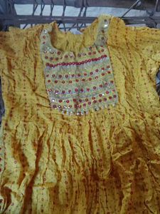 Yellow Embroidered Dress
