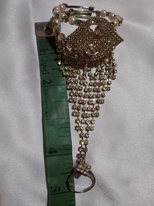 Pearl &amp; Rhinestone Hand Chain