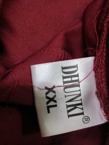 Burgundy Straight Skirt