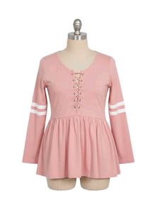 Pink Long Sleeve Tunic Top