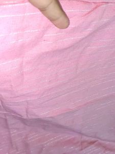 Pink Elegant Kurta With Lace, Sequin &amp; Thread Work