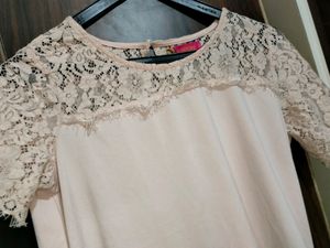 Peach Lace Top