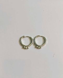 Cute pure Silver Hoop Earrings  #fixed price