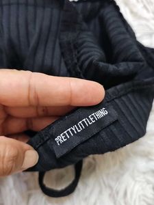 Black Ribbed Tank Top