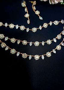 Ad Necklace Set With Earings