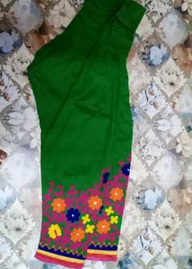 Embroidered Green Palazzos