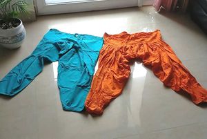 Pack Of 2 Colorful Salwar Blue And Orange