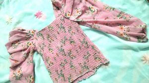 Floral Smocked Crop Top