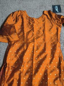 Orange Tunic with Gold Details