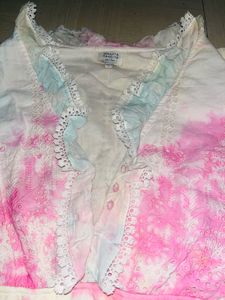 Pastel Tie-Dye Lace Bodysuit