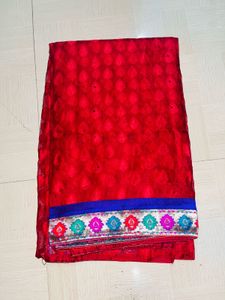 Elegant New Red Silk Saree
