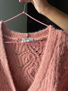 Peach Knit Cardigan