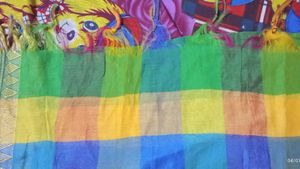 Colorful Striped Dupatta Cotton