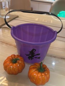 Halloween Bucket with Pumpkins