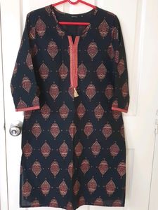 Black Straight Kurta