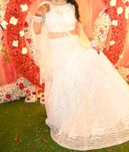 Beautiful White Pearl Lehenga 🤍✨️🦢