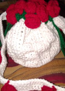 Crochet Rose Bouquet Handbag