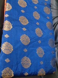 Elegant Blue &amp; Orange Saree