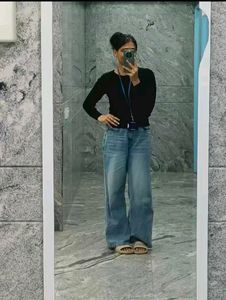 Blue Wide Leg Jeans (Baggy)