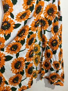 Sunflower Print Maxi Skirt