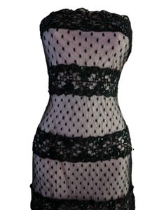 ✨ Stunning Lace Mesh Strapless Dress ✨