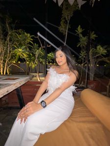 Elegant White Fur Jumpsuit  Perfect Birthday & Par