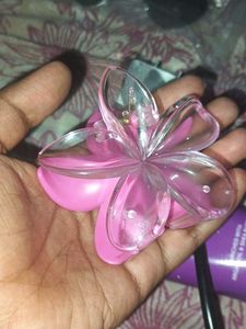 Pink Flower Hair Clip