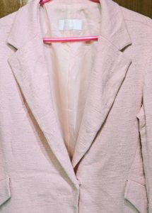 Pink Textured Blazer