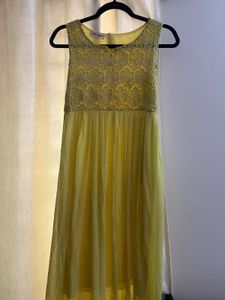 Yellow Lace Party Dress
