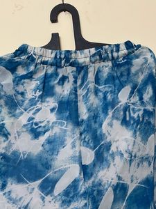 Blue Tie-Dye Palazzo Pants
