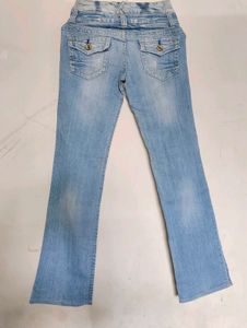 Vintage Light Wash Embellished Jeans