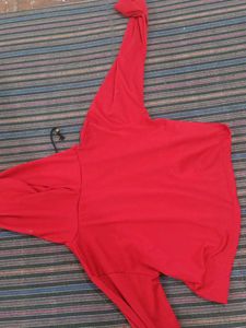 Red Graphic Print Top