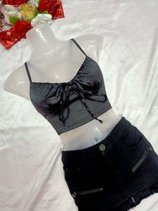 🖤Black Satin Bralette🖤