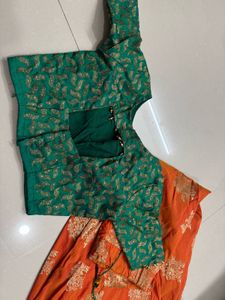 Beautiful Lehanga Pairing With Green Blouse