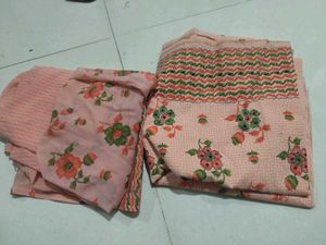 Cotton Mix Dress Material With Work Sale